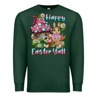 Sports Green happy easter y'all rabbit Premium Sweatshirt - BarkalooDesign