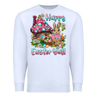 White happy easter y'all rabbit Premium Sweatshirt - BarkalooDesign