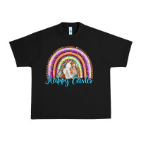 Black happy easter rainbow bunny Urban Heavy Tee - RanaPortraitStore