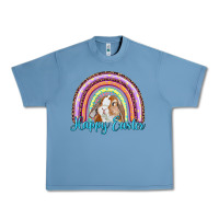 Pebble Blue happy easter rainbow bunny Urban Heavy Tee - RanaPortraitStore