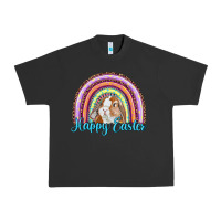 Pigment Black happy easter rainbow bunny Urban Heavy Tee - RanaPortraitStore