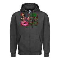 Charcoal Heather hello summer Zipper Hoodie - CowhideDigitalArt