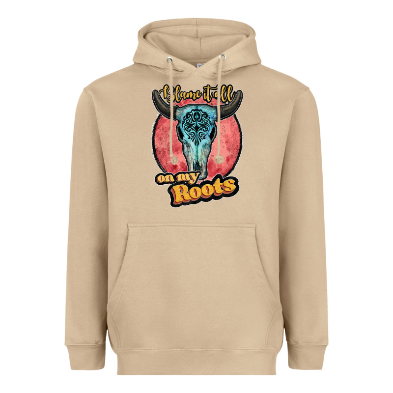 Blame It All On My Roots Black Heavyweight Hoodie by JahusDesignShop | Teevron