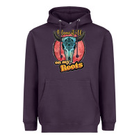 Plum blame it all on my roots black Heavyweight Hoodie - JahusDesignShop