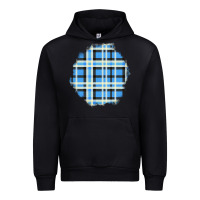 Black Winter Tartan Patch Urban Hoodie - BundleAndBundleShop