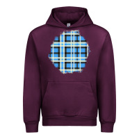 Mauve Wine Winter Tartan Patch Urban Hoodie - BundleAndBundleShop