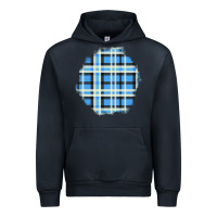 Navy Winter Tartan Patch Urban Hoodie - BundleAndBundleShop