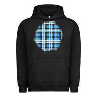 Pigment Black Winter Tartan Patch Urban Hoodie - BundleAndBundleShop