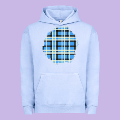 Winter Tartan Patch Urban Hoodie Designed By Bundleandbundleshop