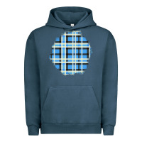 Pigment Midnight Navy Winter Tartan Patch Urban Hoodie - BundleAndBundleShop
