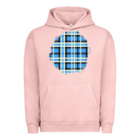 Pigment Salmon Winter Tartan Patch Urban Hoodie - BundleAndBundleShop