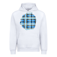 White Winter Tartan Patch Urban Hoodie - BundleAndBundleShop