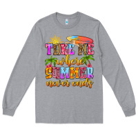 Heather Grey take me where summer never ends Long Sleeve Tee - Zillion Design Studio