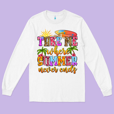 Take Me Where Summer Never Ends Long Sleeve Tee Designed By Zillion Design Studio