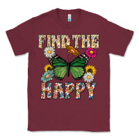 Burgundy Kind The Happy Classic Tee - CowhideDigitalArt
