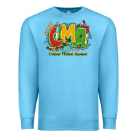 Ocean Blue cma certified medical assistant juneteenth Premium Sweatshirt - NancyCooperArtShop