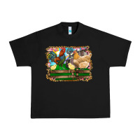 Black Happy easter rooster chicken and chick Urban Heavy Tee - RanaPortraitStore