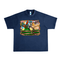 Navy Happy easter rooster chicken and chick Urban Heavy Tee - RanaPortraitStore