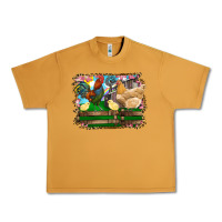Peanut Butter Happy easter rooster chicken and chick Urban Heavy Tee - RanaPortraitStore