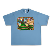 Pebble Blue Happy easter rooster chicken and chick Urban Heavy Tee - RanaPortraitStore