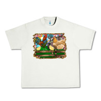 Pistachio Happy easter rooster chicken and chick Urban Heavy Tee - RanaPortraitStore