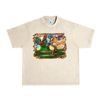 Sandshell Happy easter rooster chicken and chick Urban Heavy Tee - RanaPortraitStore
