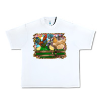 White Happy easter rooster chicken and chick Urban Heavy Tee - RanaPortraitStore