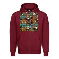 Burgundy western baby calf seamless pattern Zipper Hoodie - HRA Design Shop