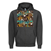 Charcoal Heather western baby calf seamless pattern Zipper Hoodie - HRA Design Shop