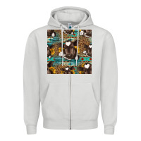 Dove Grey western baby calf seamless pattern Zipper Hoodie - HRA Design Shop