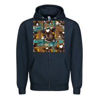 Navy western baby calf seamless pattern Zipper Hoodie - HRA Design Shop