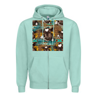 Seafoam western baby calf seamless pattern Zipper Hoodie - HRA Design Shop
