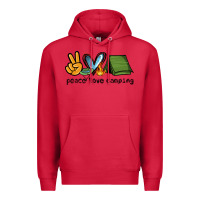 Cardinal peace love camping Premium Hoodie - NancyCooperArtShop