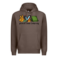 Coffee peace love camping Premium Hoodie - NancyCooperArtShop