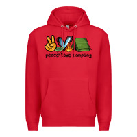 Red peace love camping Premium Hoodie - NancyCooperArtShop