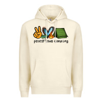 Sandshell peace love camping Premium Hoodie - NancyCooperArtShop
