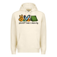 Tofu peace love camping Premium Hoodie - NancyCooperArtShop