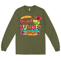 Army Green sweet summer time Long Sleeve Tee - Zillion Design Studio