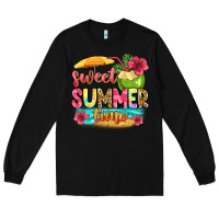 Black sweet summer time Long Sleeve Tee - Zillion Design Studio