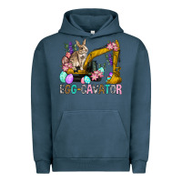 Pigment Midnight Navy Egg Cavator Easter Urban Hoodie - BundleAndBundleShop
