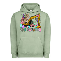 Pigment Oil Green Egg Cavator Easter Urban Hoodie - BundleAndBundleShop