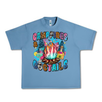 Pebble Blue campfires and coctails Urban Heavy Tee - Zillion Design Studio