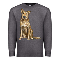 Charcoal Heather chinook dog Premium Sweatshirt - LillyAllenDesigns