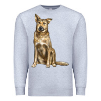 Heather Grey chinook dog Premium Sweatshirt - LillyAllenDesigns
