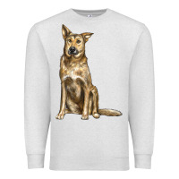Oatmeal Heather chinook dog Premium Sweatshirt - LillyAllenDesigns
