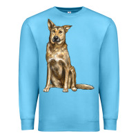 Ocean Blue chinook dog Premium Sweatshirt - LillyAllenDesigns