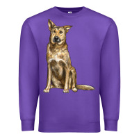 Purple chinook dog Premium Sweatshirt - LillyAllenDesigns