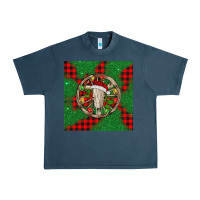 Midnight Navy Christmas bull skull Urban Heavy Tee - BarkalooDesign