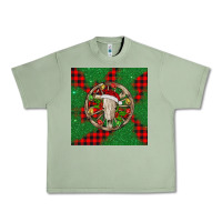 Oil Green Christmas bull skull Urban Heavy Tee - BarkalooDesign