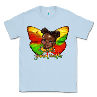 Dusty Blue juneteenth butterfly black girl Classic Tee - HRA Design Shop